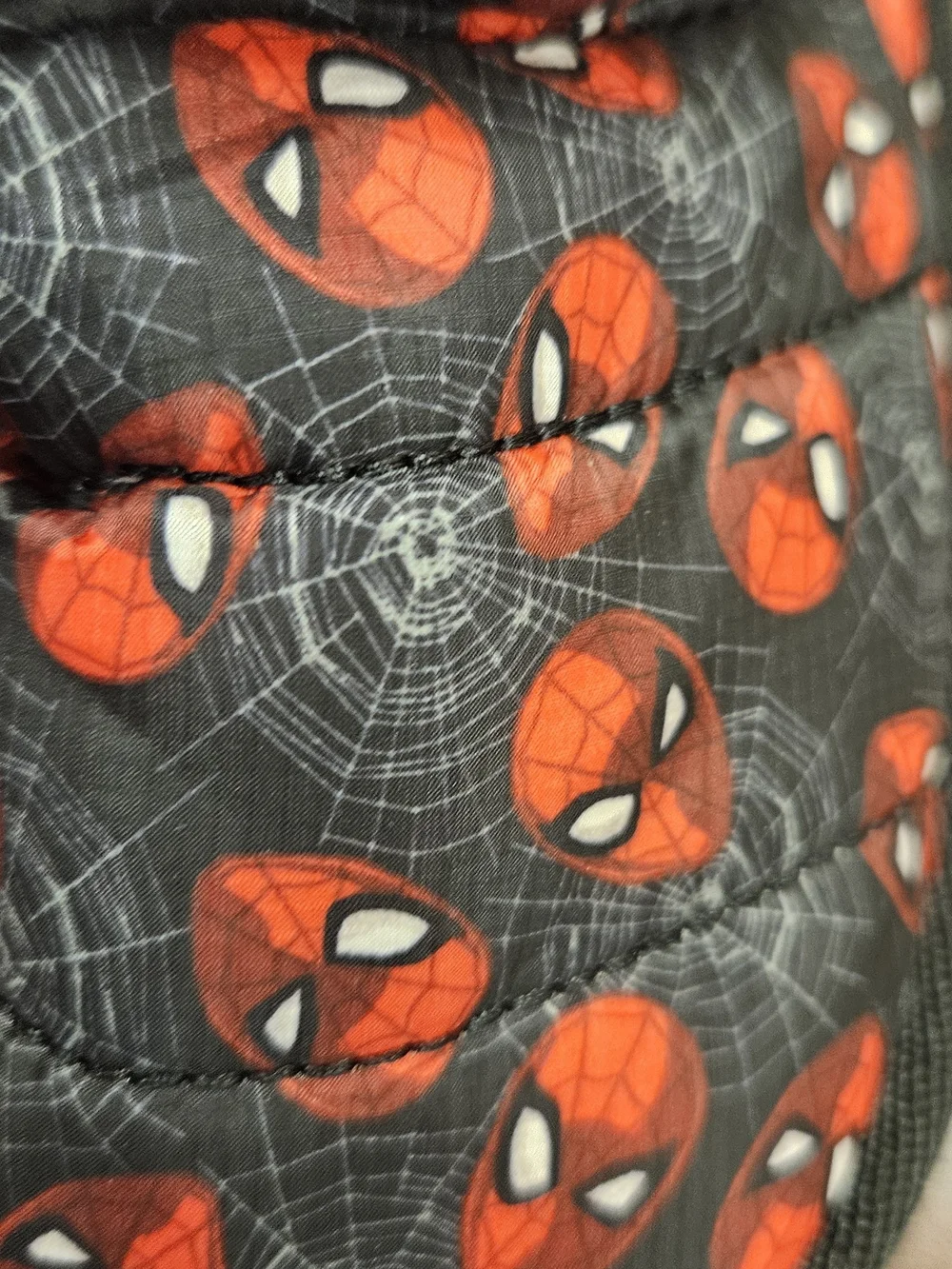 Marvel Kids Red and Black Spider Character Quilted Slipper Boots
